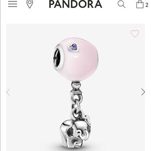Authentic Pandora pink elephant balloon charm